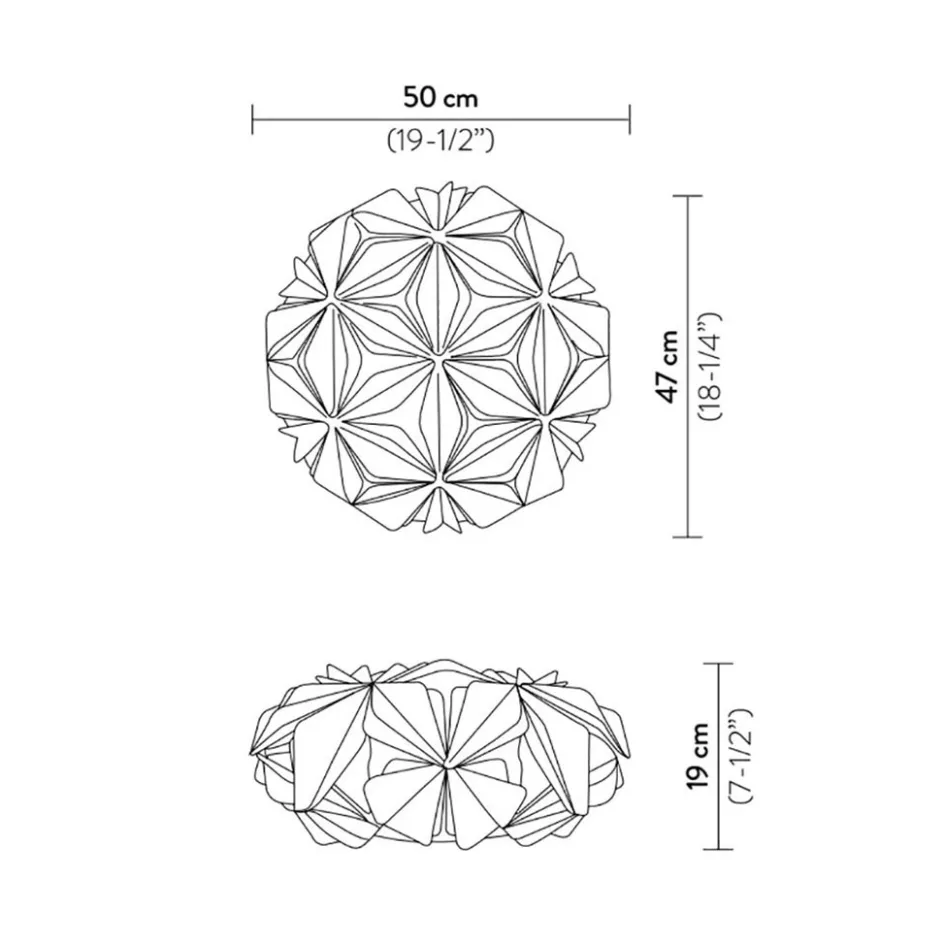 Plafond-/wandlamp La Vie blue 50cm>Straluma Best