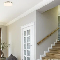 **Plafonniere nikkel opaal IP44 3-step d><noscript><img width=