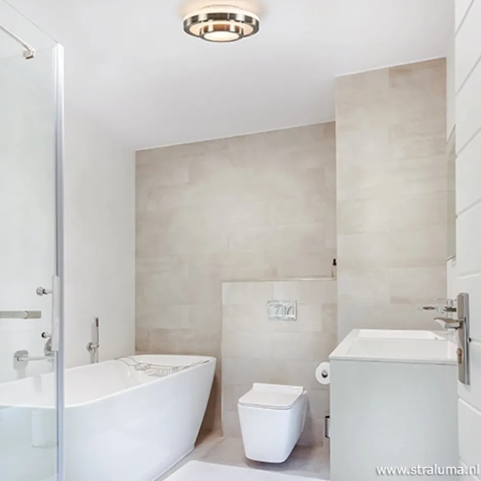 Plafonnière Master 335 nikkel IP44>Straluma