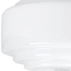 Plafonnière retro opaal glas/staal>Straluma Online