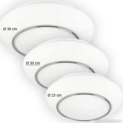 Plafonnière Tornado chroom/wit 30cm IP44><noscript><img width=