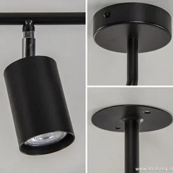 Rail zwart 5-lichts 160cm gu10><noscript><img width=