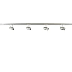 Railsysteem 1,5m nikkel met 4 verstelbare spots>Straluma Best
