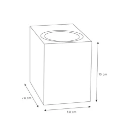 Rechthoekige buitenlamp downlighter mat wit><noscript><img width=
