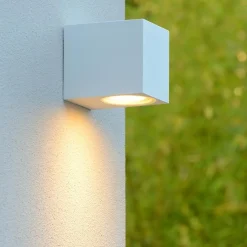 Rechthoekige buitenlamp downlighter mat wit><noscript><img width=