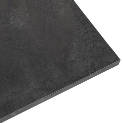 Rechthoekige eettafel zwart mangohout met kruispoot 220 cm><noscript><img width=