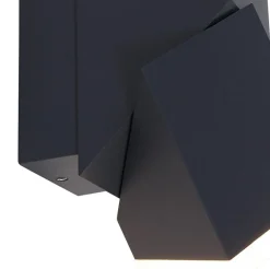 Rechthoekige LED buitenlamp verstelbaar zwart aluminium><noscript><img width=