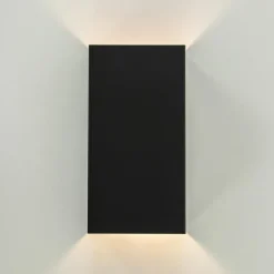 Rechthoekige wandlamp mat zwart G9><noscript><img width=