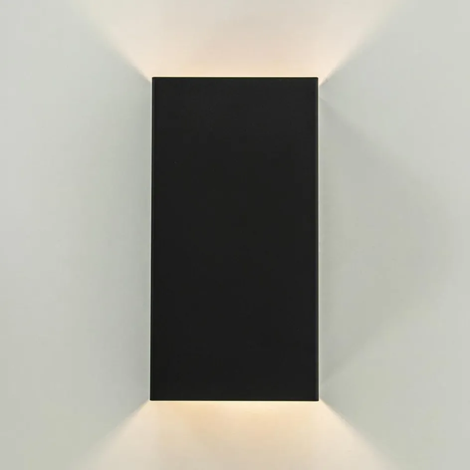 Rechthoekige wandlamp mat zwart G9>Straluma Discount