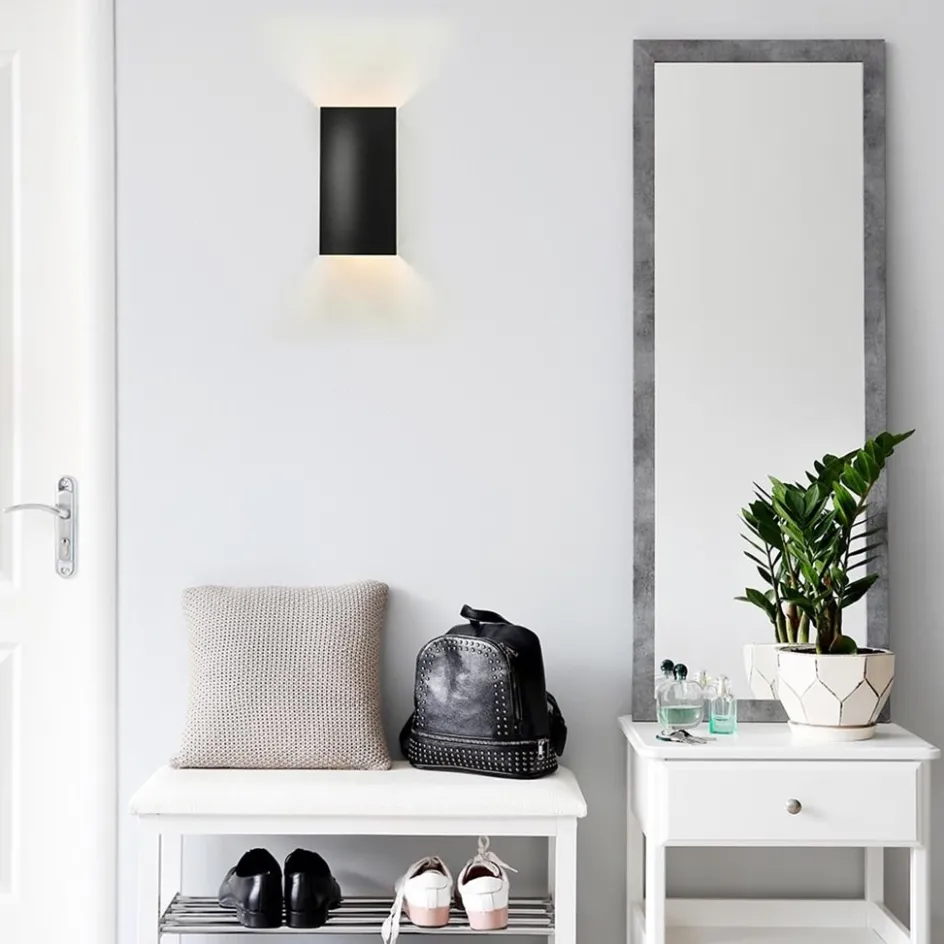 Rechthoekige wandlamp mat zwart G9>Straluma Discount