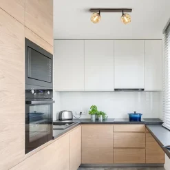 Retro plafondlamp zwart met amber glas verstelbaar><noscript><img width=