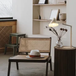 Retro tafellamp met kap verstelbaar zand><noscript><img width=