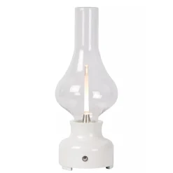 Retro tafellamp olielamp op batterij wit>Straluma Best