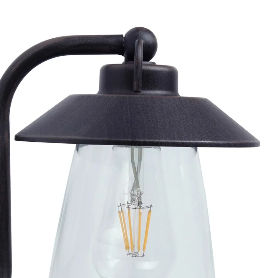 Robuuste buitenlamp wand zwart met roest en glas>Straluma Discount