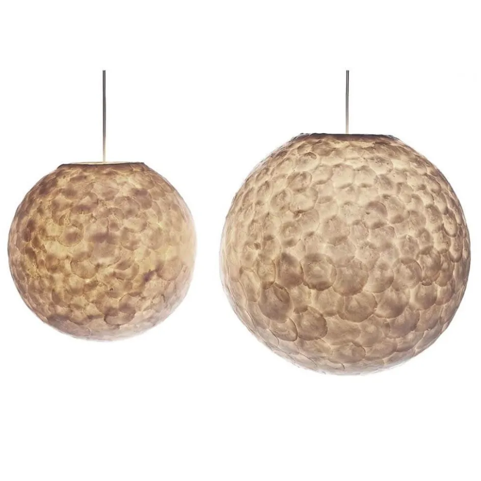 Romantische hanglamp bol creme schelp>Straluma Online
