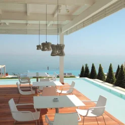 Ronde buiten hanglamp donker beige IP44><noscript><img width=