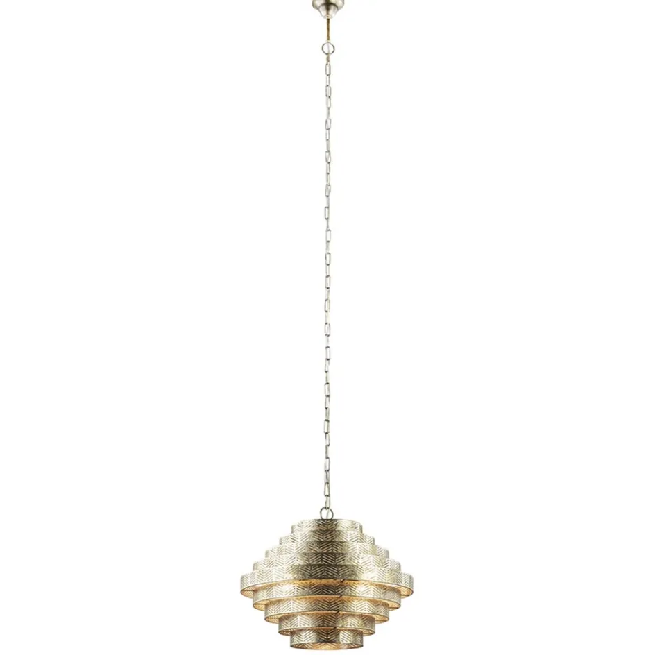Ronde hanglamp metaal oud zilver 55 cm>Straluma Hot