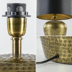 Ronde lampvoet Gondia antiek brons exclusief kap><noscript><img width=