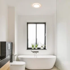 Ronde LED plafondlamp wit met 3 licht opties><noscript><img width=