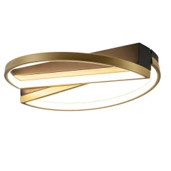 Ronde LED plafondlamp zwart goud>Straluma Online