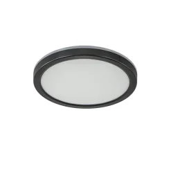 Ronde LED plafondlamp zwart met 3 licht opties IP44>Straluma Online