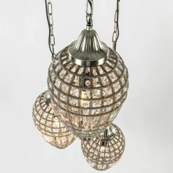 Ronde 3-lichts hanglamp Charlene nikkel/kristal><noscript><img width=