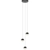 Ronde 3-Lichts LED hanglamp met zwarte bollen dimbaar>Straluma Clearance