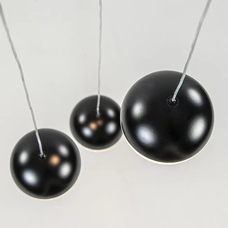 Ronde 3-Lichts LED hanglamp met zwarte bollen dimbaar>Straluma Clearance