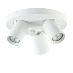 Ronde 3-lichts opbouwspot mat wit>Straluma Clearance