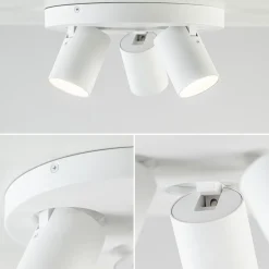 Ronde 3-lichts opbouwspot mat wit><noscript><img width=