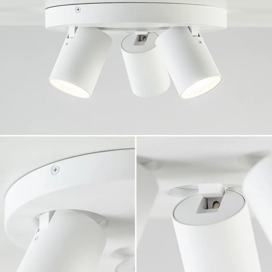 Ronde 3-lichts opbouwspot mat wit>Straluma Clearance