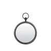 Ronde metalen spiegel zink/grijs klein>Straluma Outlet