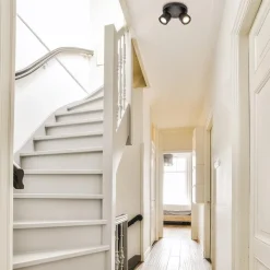 Ronde opbouwspot 2-lichts zwart GU10><noscript><img width=