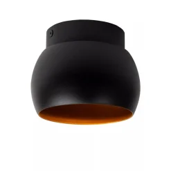 Ronde plafondspot zwart met goud GU10><noscript><img width=