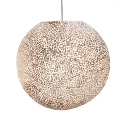 Ronde schelpen hanglamp wit/parelmoer 50 cm>Straluma Hot