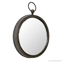 Ronde spiegel zink/grijs groot 46 cm><noscript><img width=