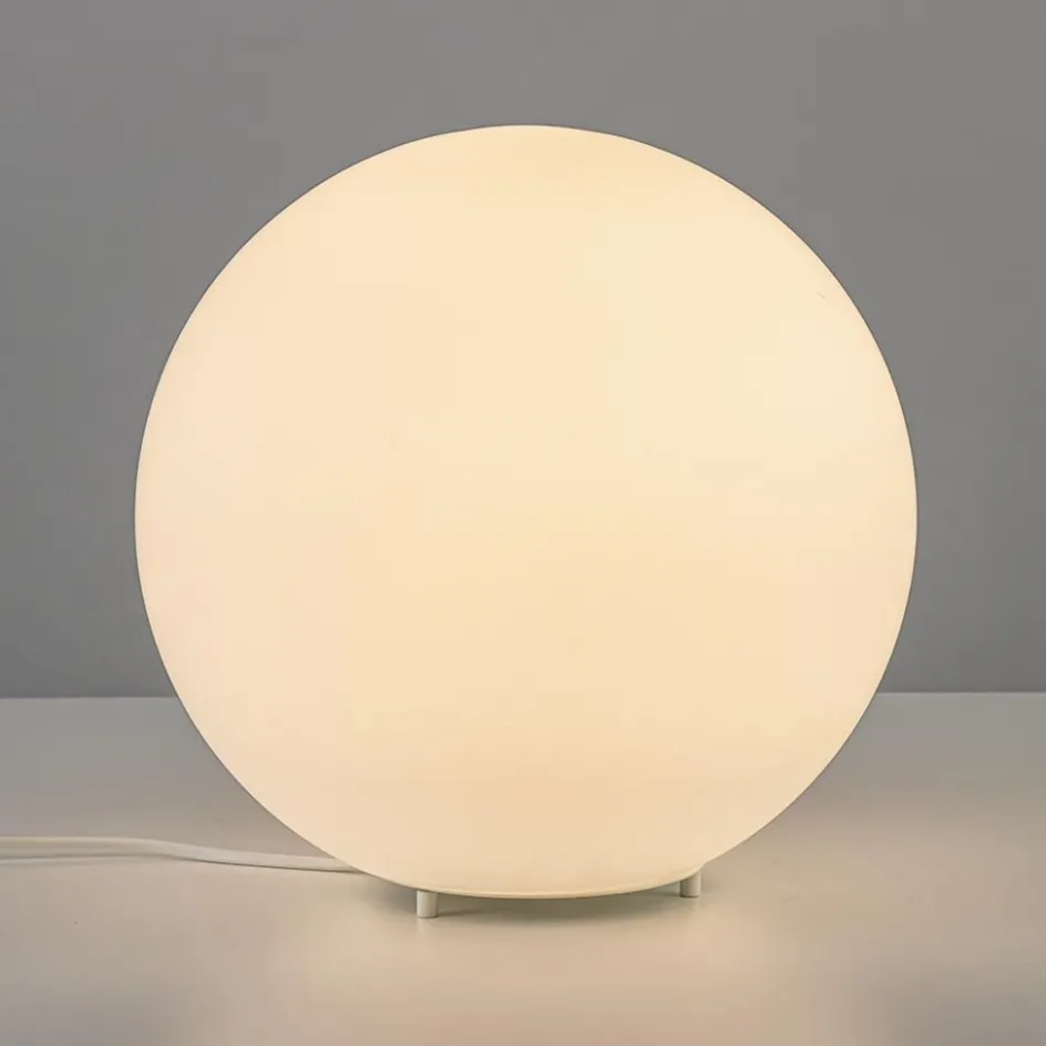 Ronde tafellamp opaal glas 30 cm>Straluma New