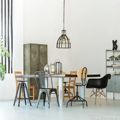 Ruw metalen hanglamp antiek zwart><noscript><img width=