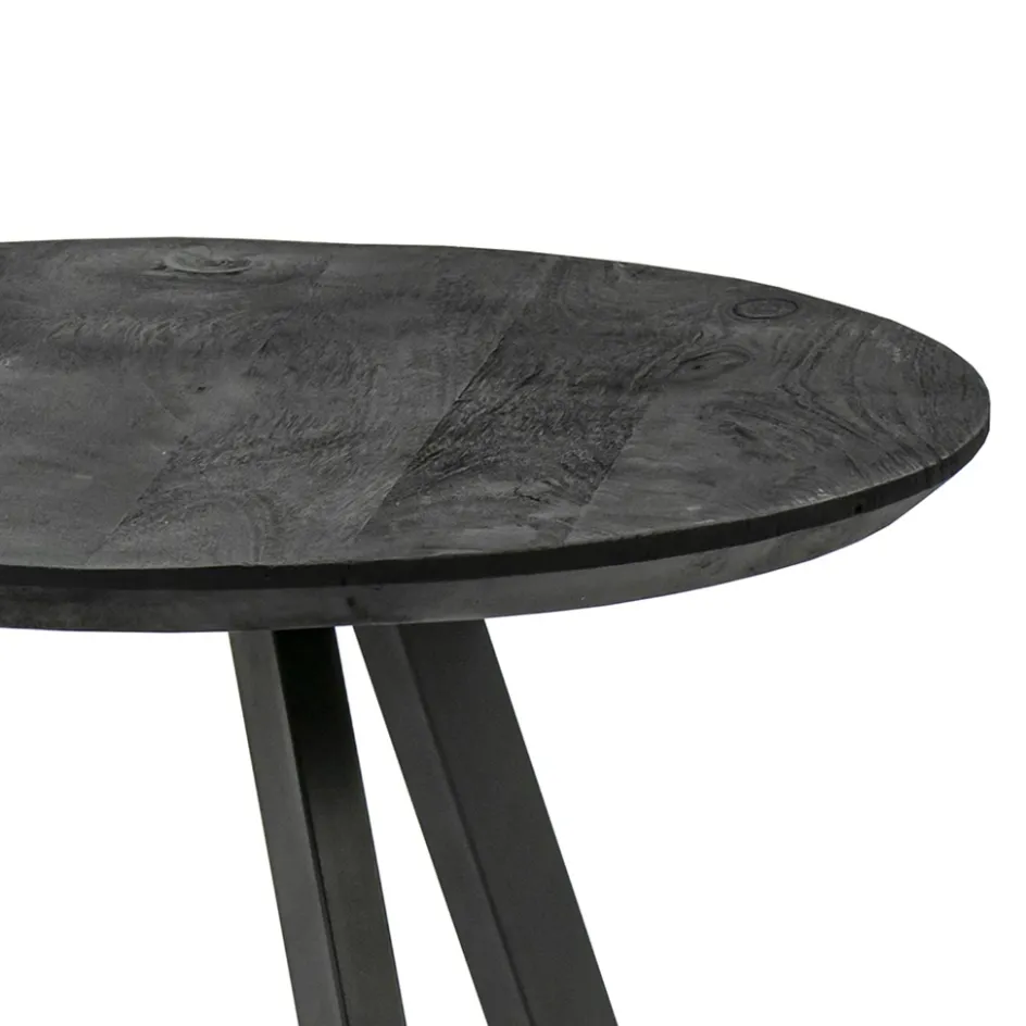 Salontafel rond hout zwart 60 cm>Straluma Hot