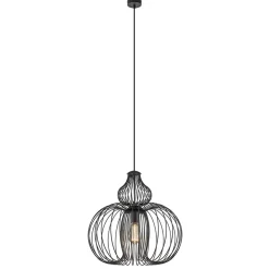 Scandinavische draad hanglamp mat zwart>Straluma Online