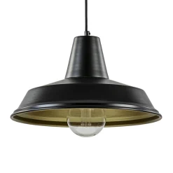 Scandinavische hanglamp zwart met goud 36 cm>Straluma Hot