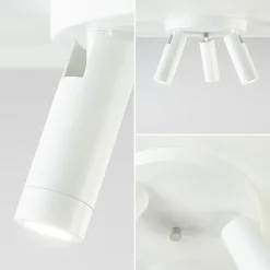 Scandinavische 3-lichts plafondspot mat wit/goud><noscript><img width=