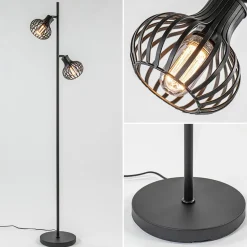 Scandinavische 2-lichts vloerlamp met draadkapjes>Straluma Clearance