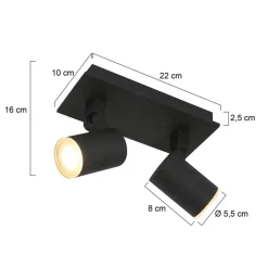 Scandinavische plafondspot inclusief dim to wam LED><noscript><img width=