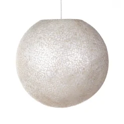 Schelpen hanglamp bol 40 cm wit/parelmoer>Straluma Discount