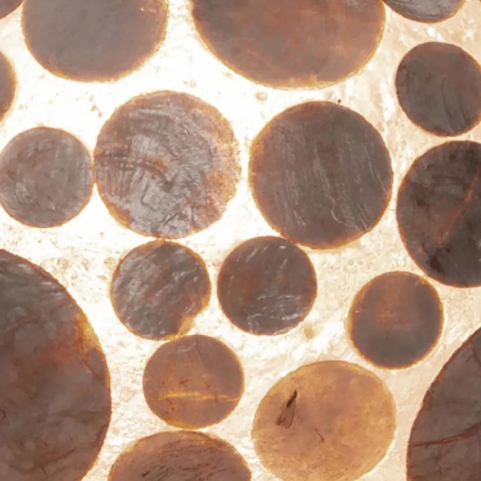 Schelpen hanglamp Ufo coin gold 40cm>Straluma Outlet