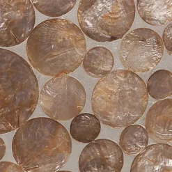 Schelpen tafellamp cilinder goud/bruin><noscript><img width=