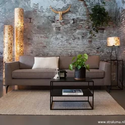 Schelpen vloerlamp goud cilinder groot><noscript><img width=