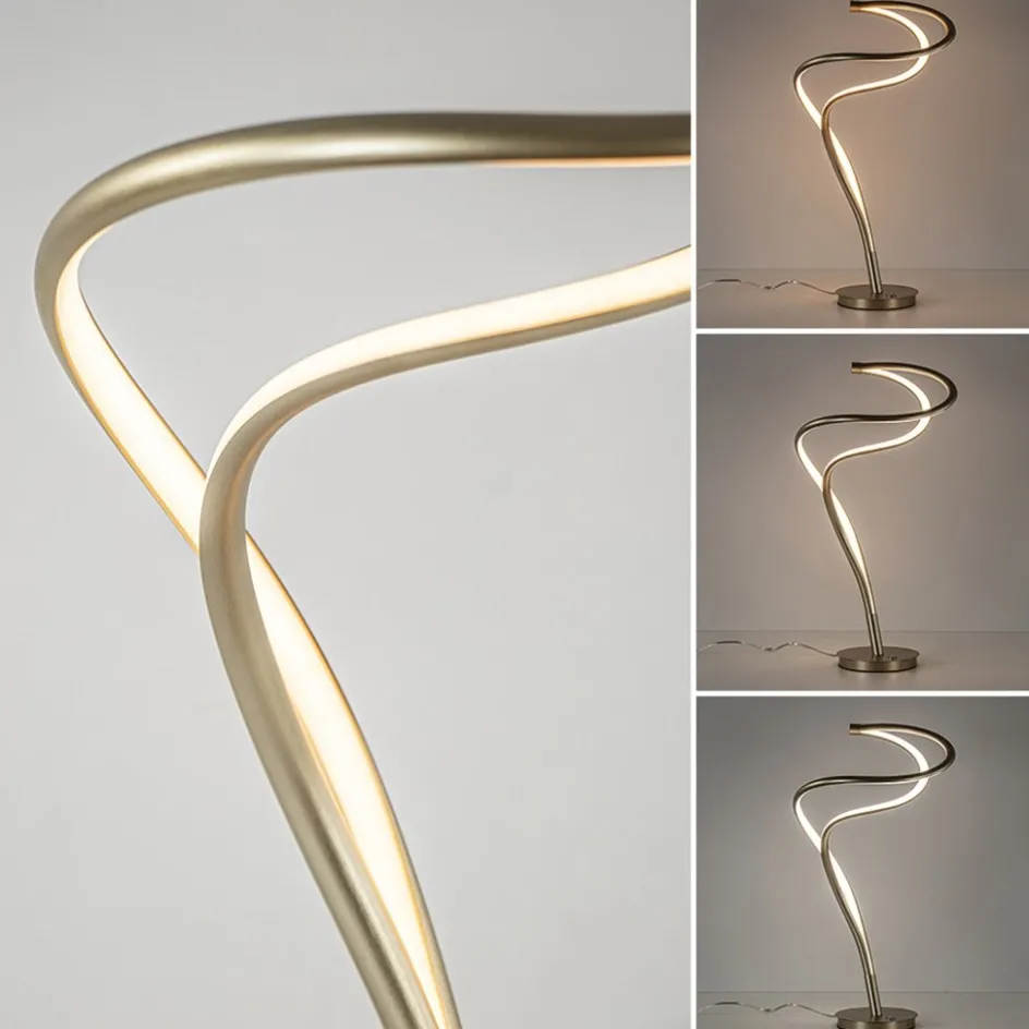 Sierlijke LED tafellamp goud dimbaar>Straluma New