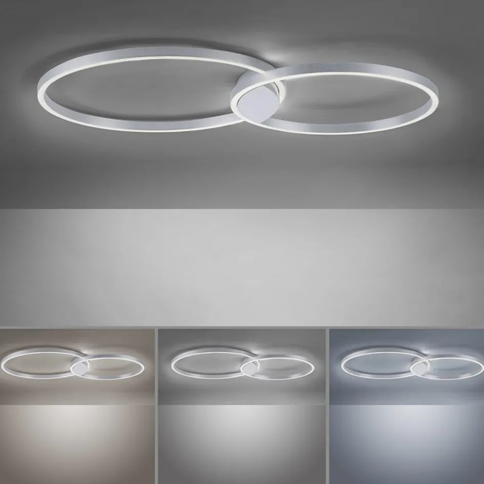 Smart plafondlamp aluminium ringen dimbaar>Straluma Best